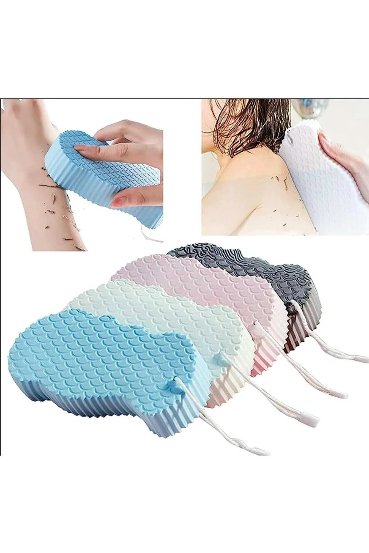Banyo Vücut Duş Süngeri Sihirli Vücut Ölü Deri Sökücü Vücut Masaj Peeling Fırçası Süngeri
